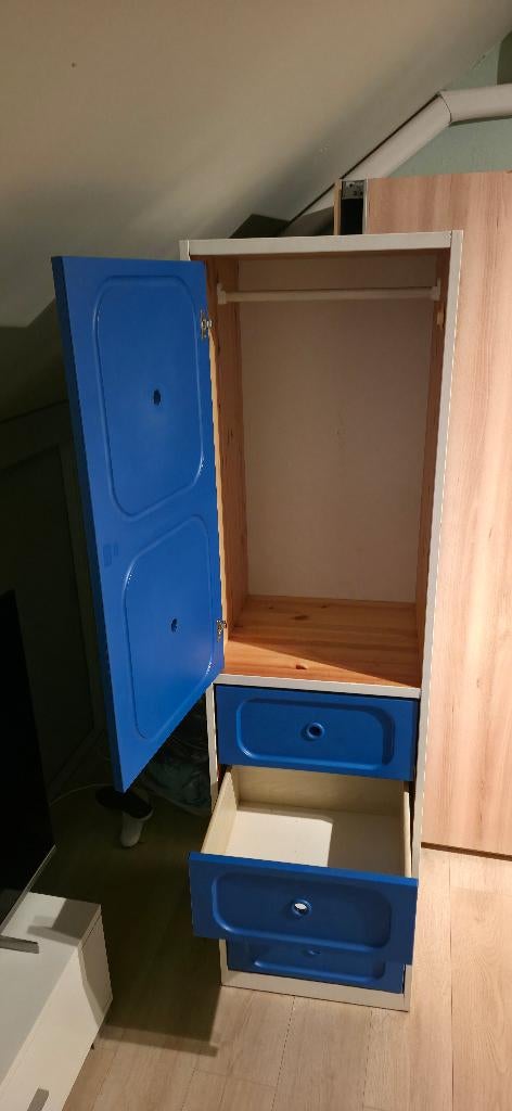 IKEA SMÅSTAD kinderkast blauw/wit 60x42x181 cm, Kinderen en Baby's, Kinderkamer | Commodes en Kasten, Ophalen, Gebruikt, 105 cm of meer