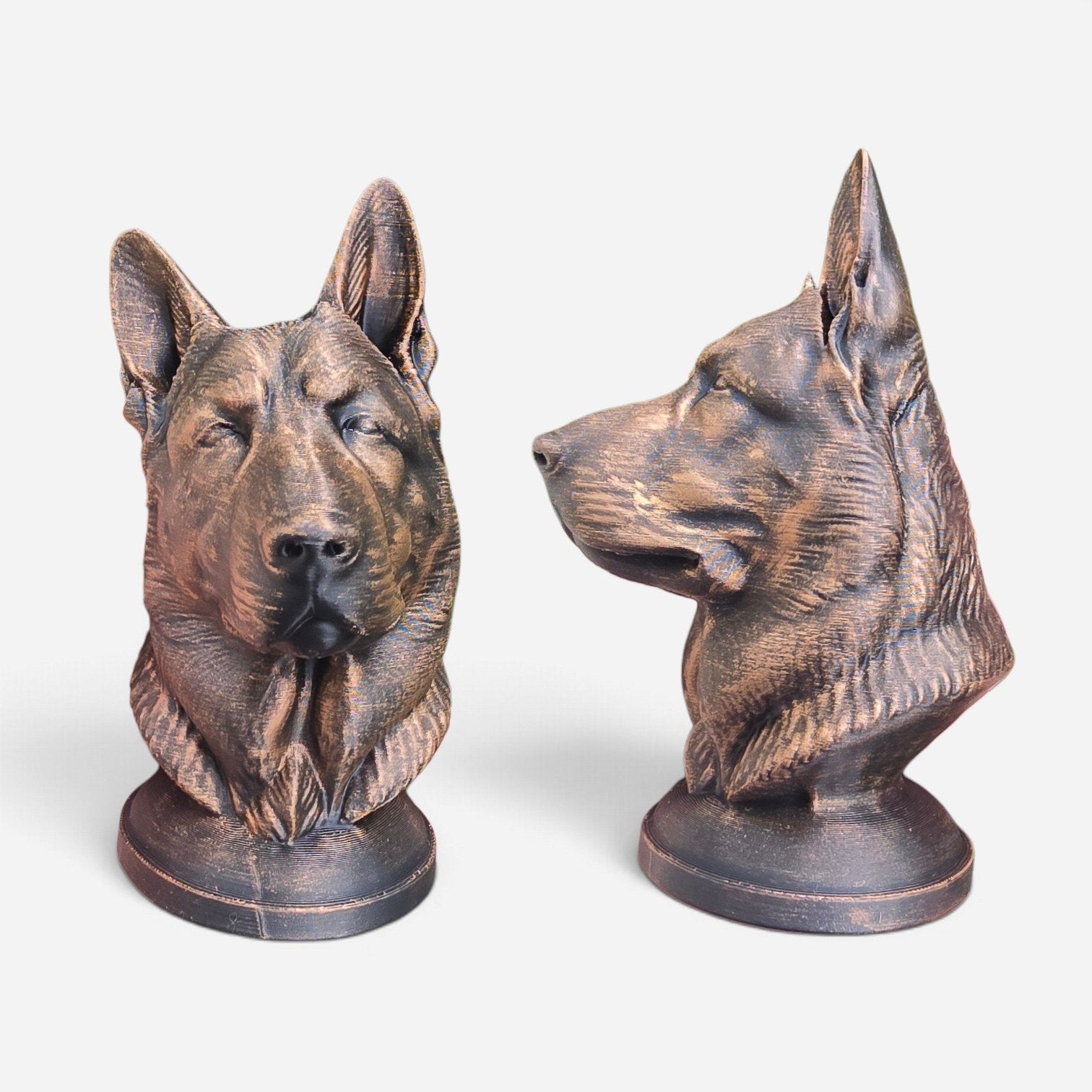 Beeldje Duitse Herder - Zwart Bronskleurig - 12 cm, Ophalen of Verzenden, Nieuw, Dier