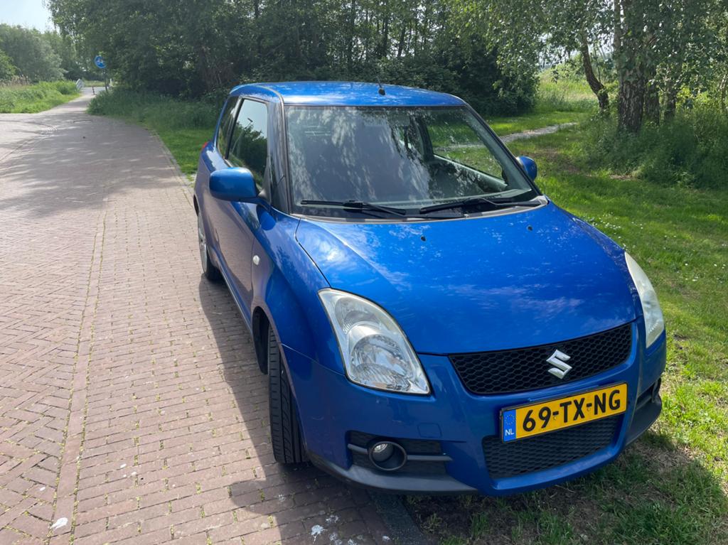Suzuki Swift 1.6 3D Sport 2007 Blauw, Voorwielaandrijving, 1005 kg, 40 €/maand, 4 cilinders