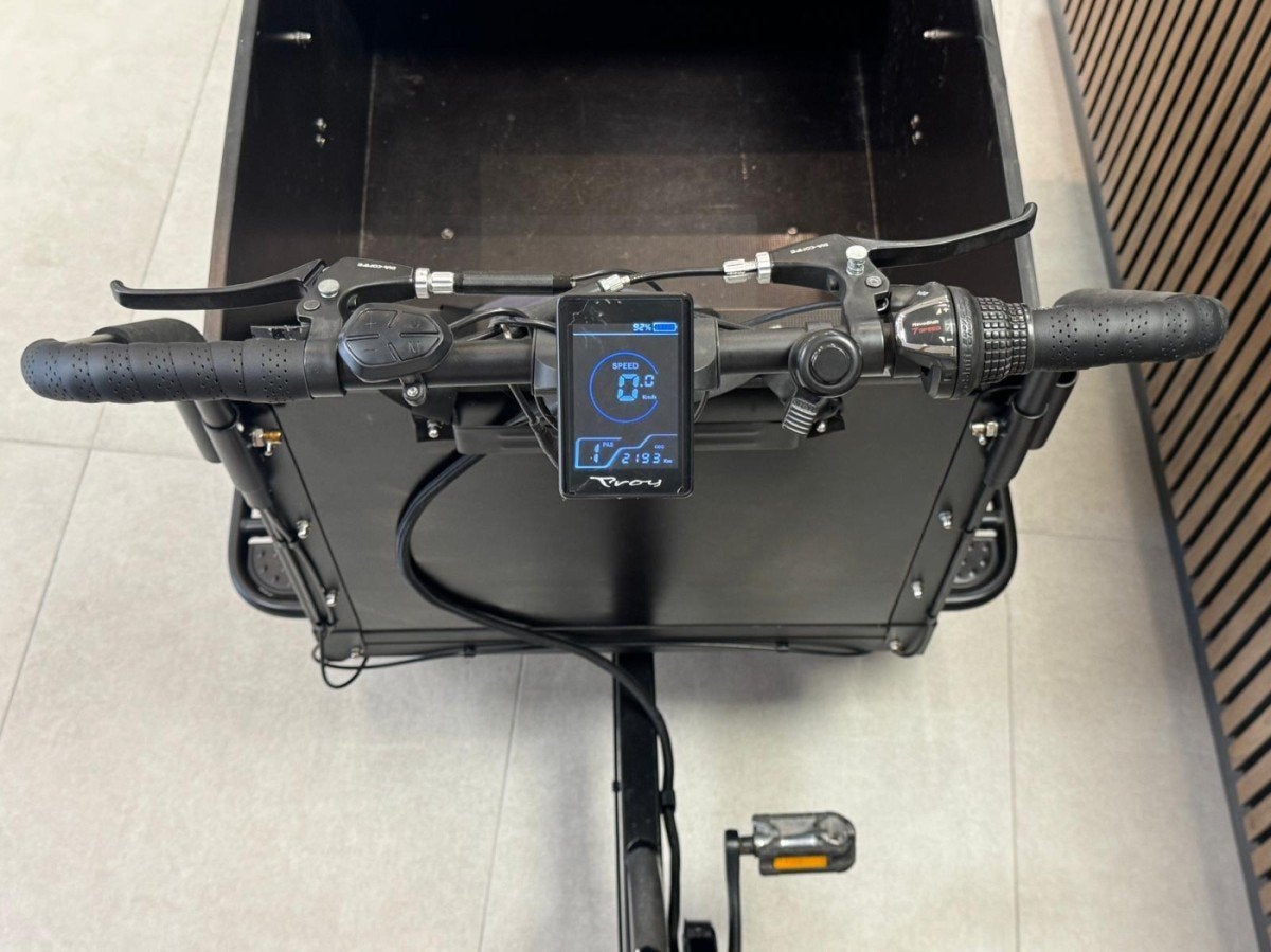 Troy E-bike Special bakfiets Slechts 2.000 km Zwart, Gebruikt, -, -, Elektrisch