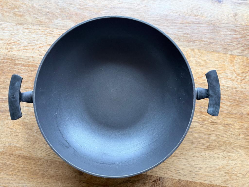 BK Wok Easy Inductie - Gebruikt, Gebruikt, Inductieplaat, Aluminium, Ophalen of Verzenden