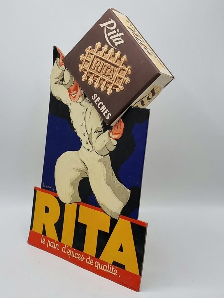 Rita winkel Display karton jaren 50, Ophalen of Verzenden, Gebruikt, Reclamebord