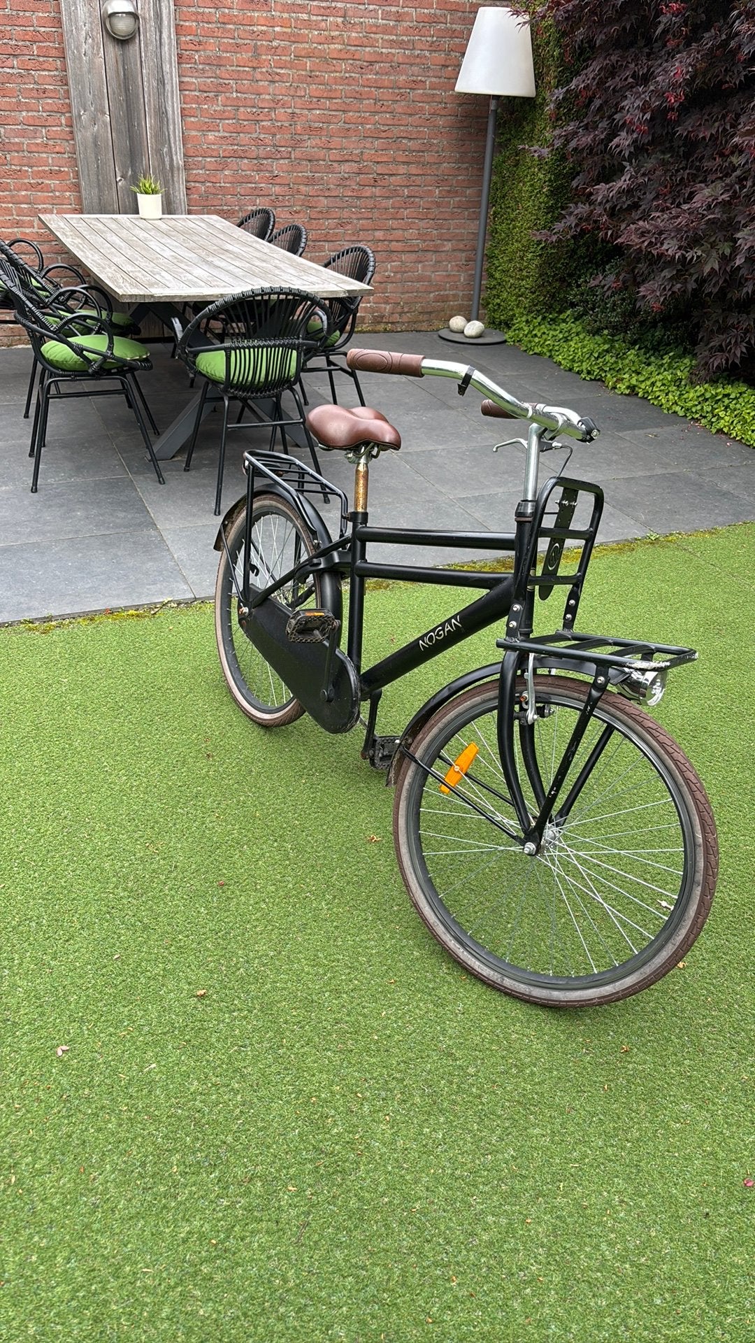 Nogan 24 inch transportfiets zwart/bruin, Fietsen en Brommers, Fietsen | Jongens, Ophalen, Terugtraprem, Handrem, Gebruikt