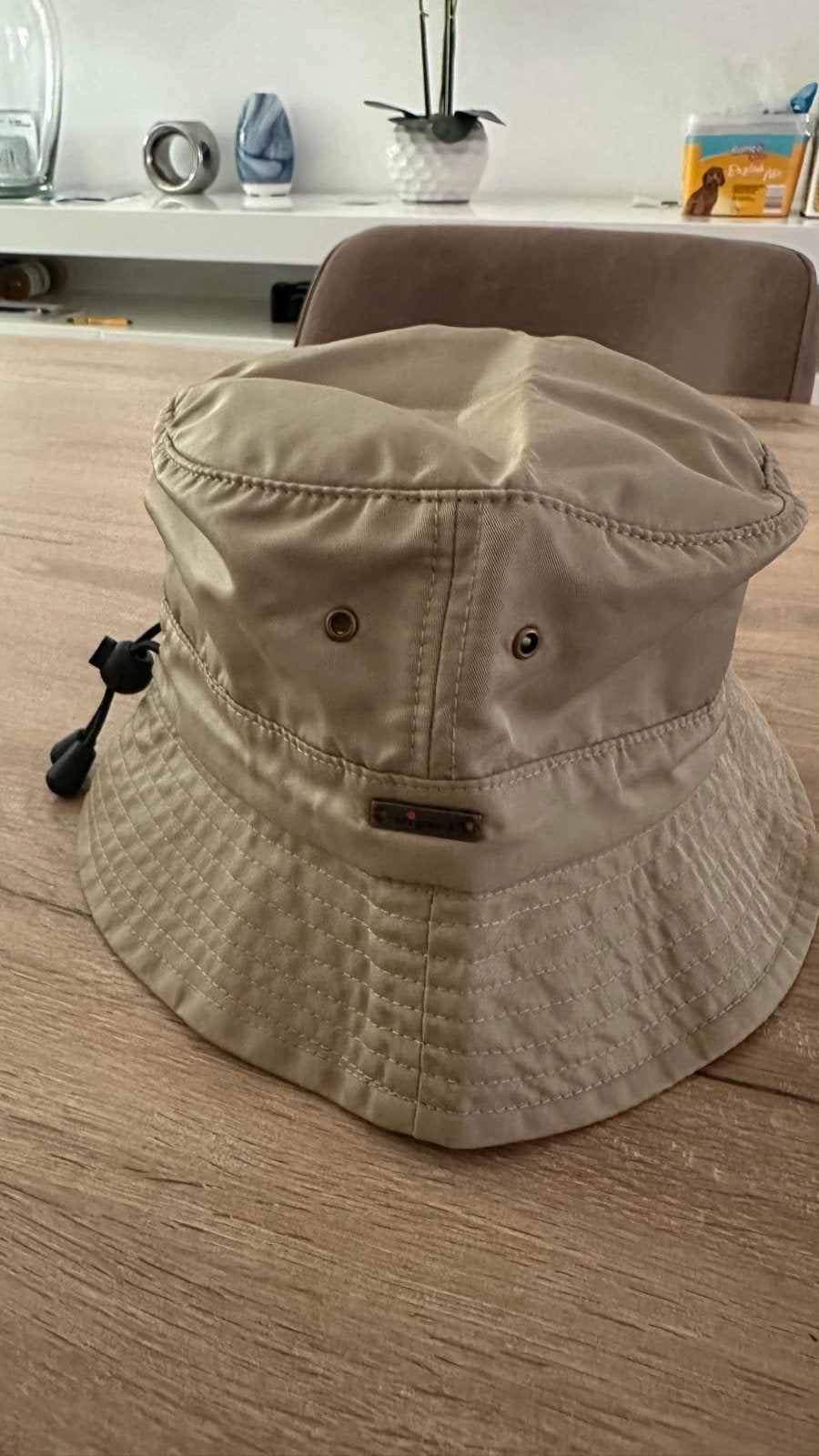 Wigens Bucket Hat - Beige - One Size, Ophalen of Verzenden, Nieuw, One size fits all, Hoed