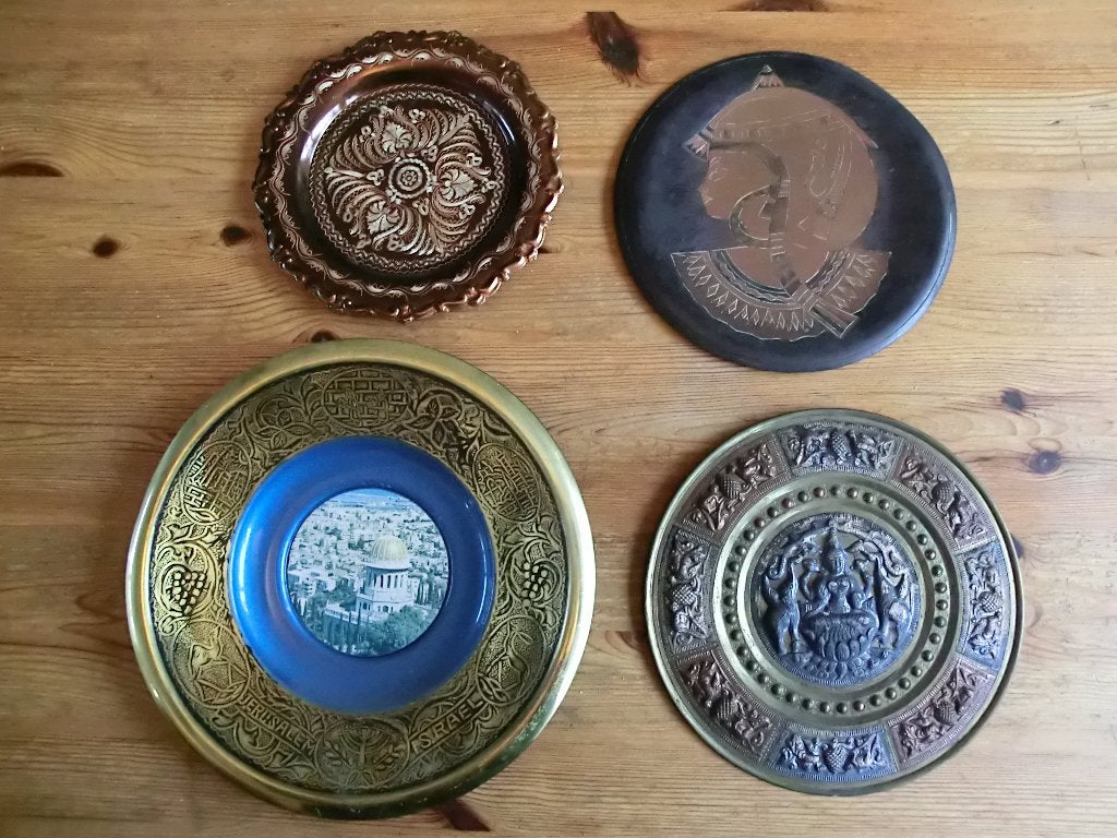 Nog 3 koperen wandborden, Antiek en Kunst, Antiek | Koper en Brons, Ophalen of Verzenden