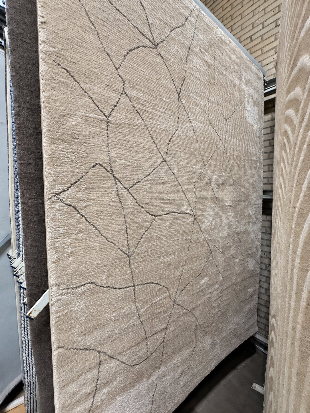 Nieuw Vloerkleed 160x230 cm - Beige met Modern Patroon, Beige, 150 tot 200 cm, Ophalen of Verzenden, Rechthoekig