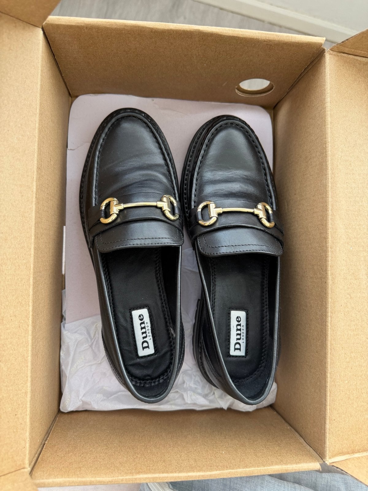 Dune London Gallagher loafers - Nieuw in doos, Ophalen, Nieuw, Zwart, Instappers