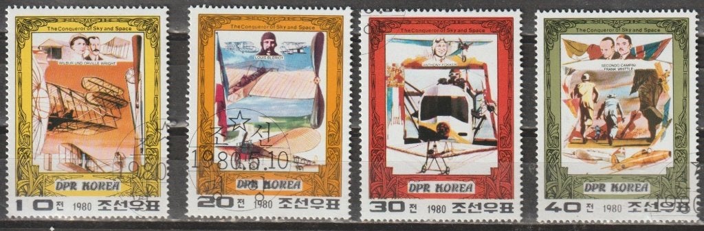 4884. Noord Korea 1997/00 gest. Luchtvaart, Ophalen of Verzenden, Gestempeld, Oost-Azië