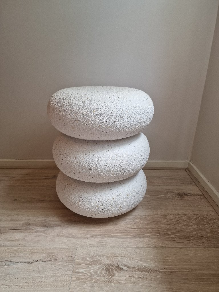 Beton Look Tafeltje, Overige materialen, Minder dan 55 cm, Rond, Zo goed als nieuw