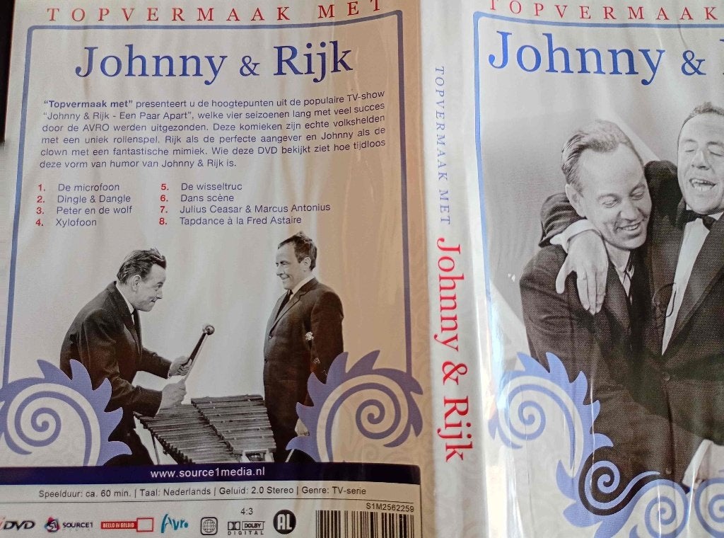 Johnny Kraaijkamp en Rijk de Gooijer DVD 's LP, Alle leeftijden, Ophalen of Verzenden, Zo goed als nieuw, Tv-programma of Sketches
