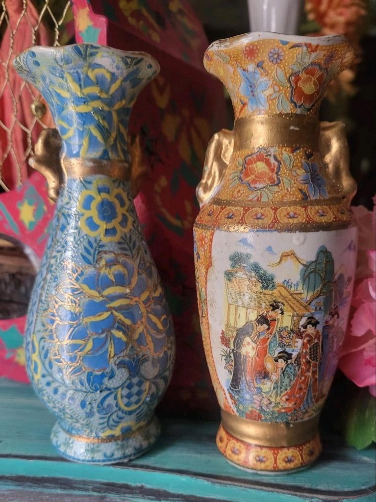 Vintage/Satsuma/Stijl/Vaasje, Ophalen of Verzenden