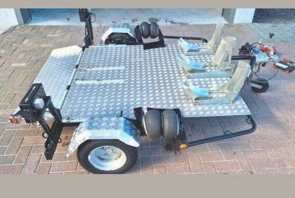Airtrailer duo zakbaar  luchtgeveerde uitvoering., Auto diversen, Ophalen, Gebruikt