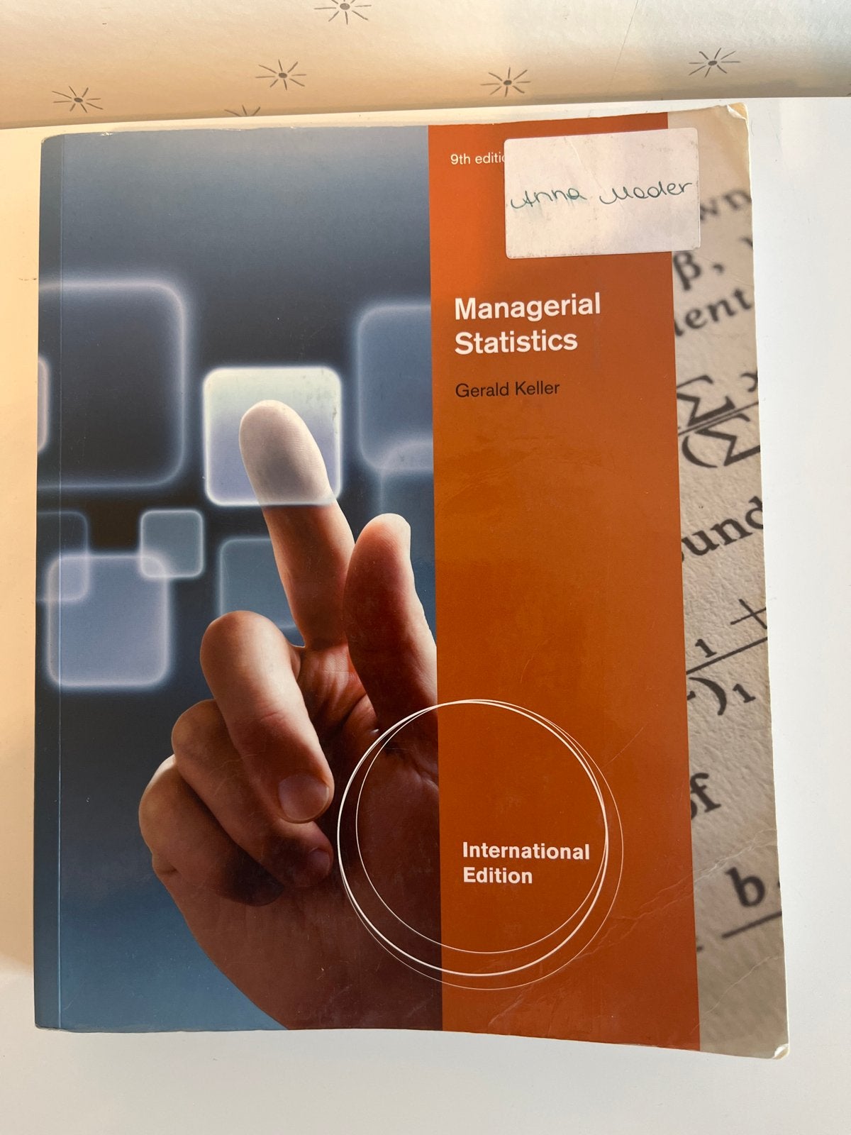 Managerial Statistics - Gerald Keller (International Edition, Boeken, Ophalen of Verzenden, Gamma, Zo goed als nieuw, HBO