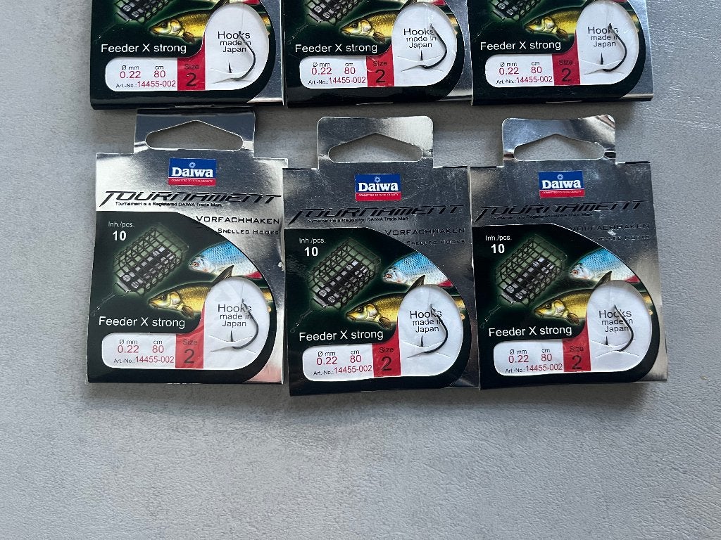 adv 465 / NIEUW set 6 onderlijnboekjes DAIWA 80 cm, Ophalen of Verzenden, Nieuw, Haak