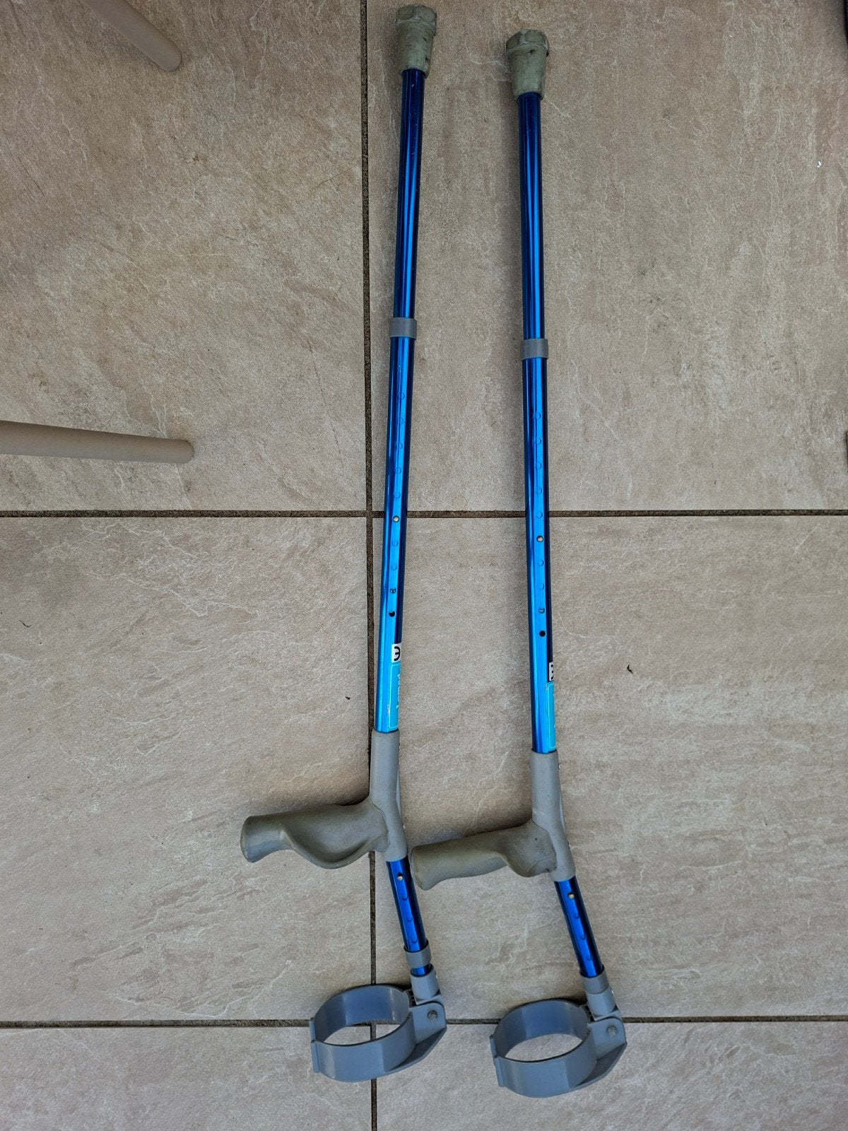 loopbruggen blauw, Diversen, Ophalen of Verzenden, In hoogte verstelbaar, Gebruikt