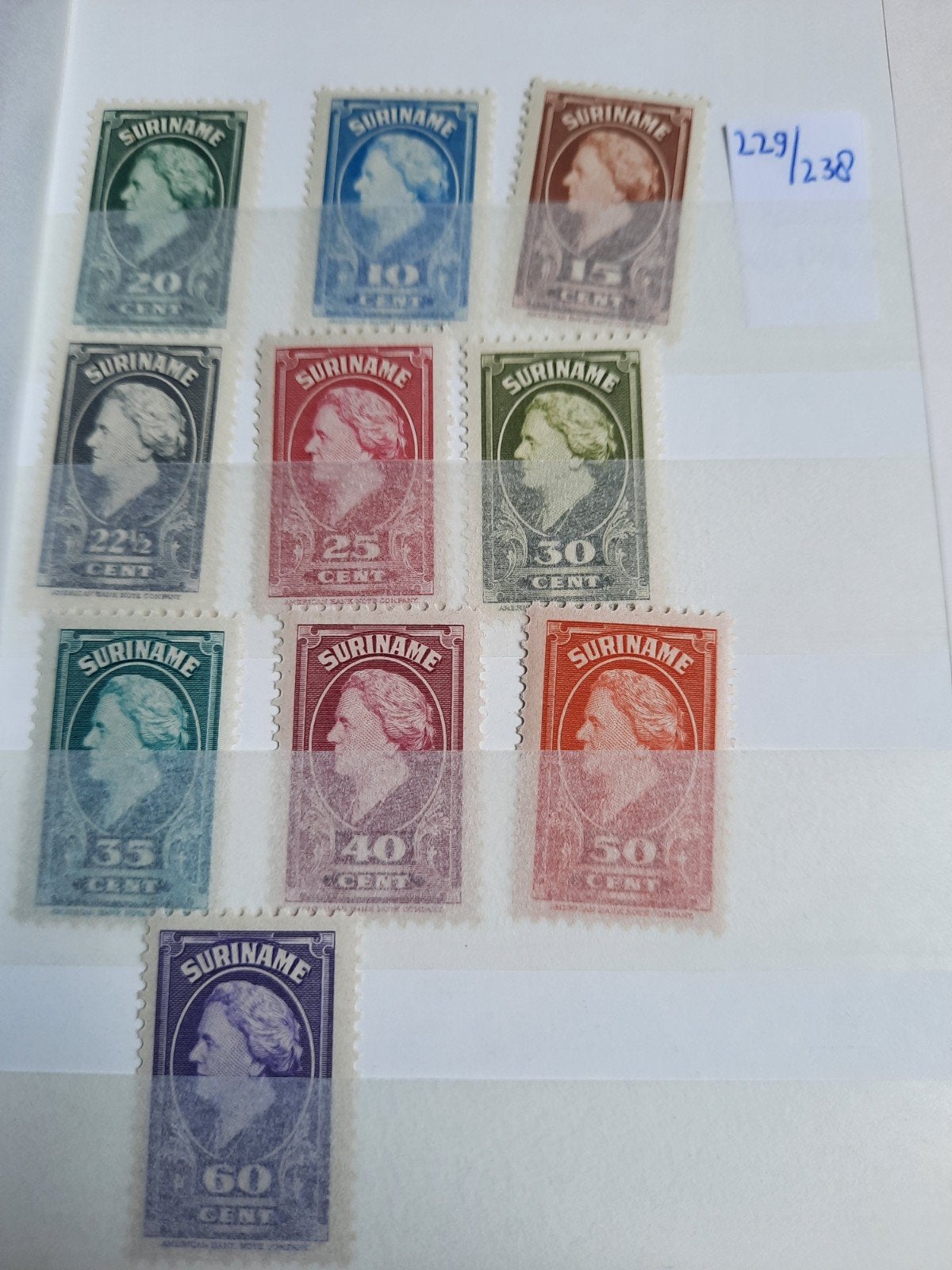 Suriname koningin Wilhelmina postfris catalogus €100, Verzenden, Postfris