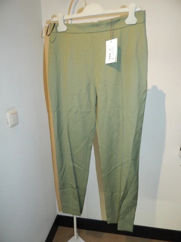 Pierre Balmain nieuwe wollen pantalon gouden groffe rits 42