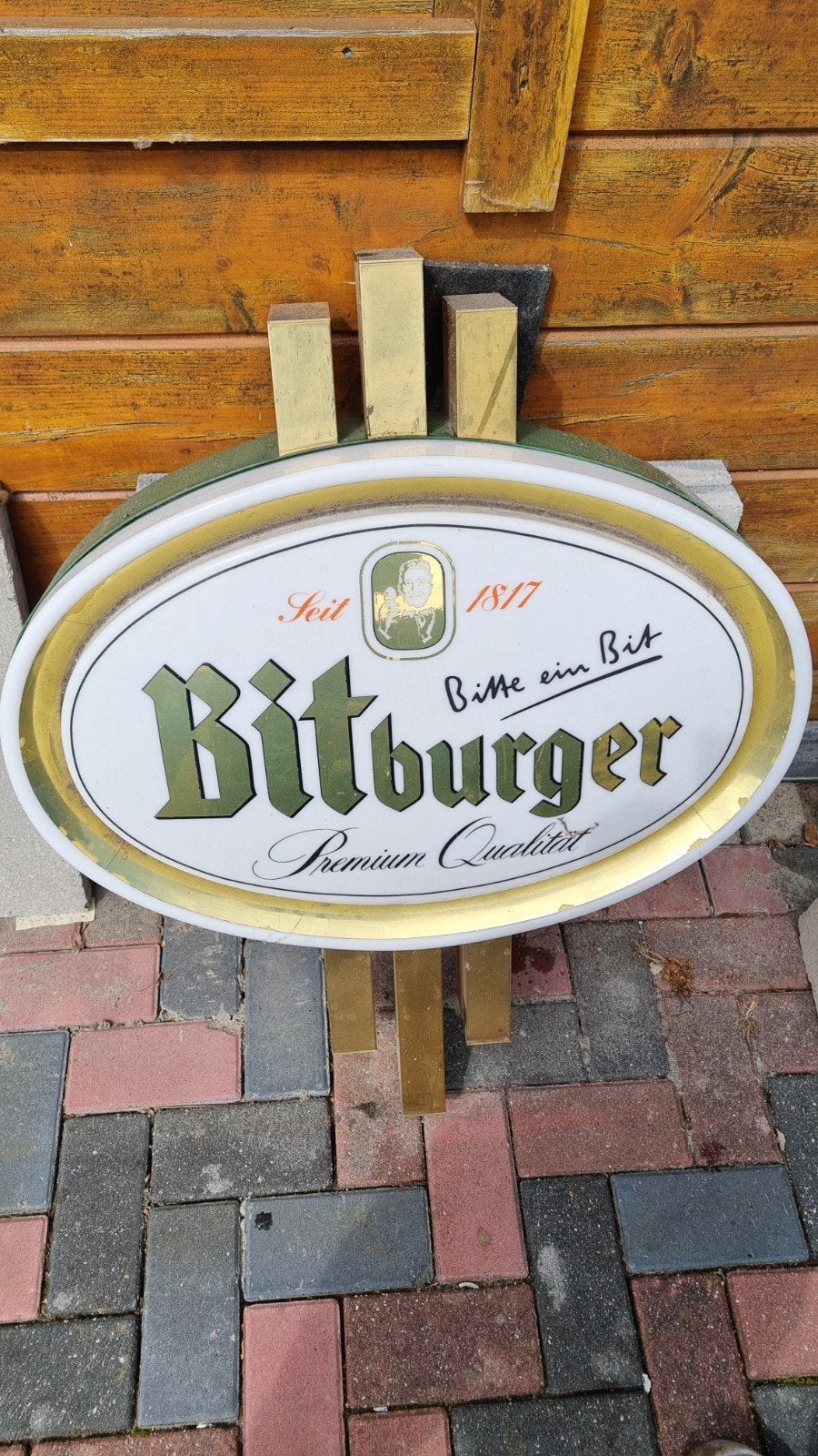 Originele Bitburger bier lichtbak, Verzamelen, Ophalen of Verzenden, Gebruikt, Reclamebord, Plaat of Schild, Overige merken