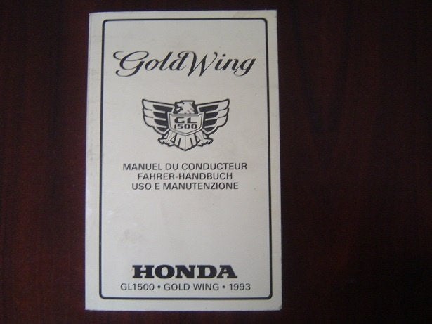Honda GL1500 Goldwing 1993 motorrad fahrer handbuch, Ophalen of Verzenden, Honda