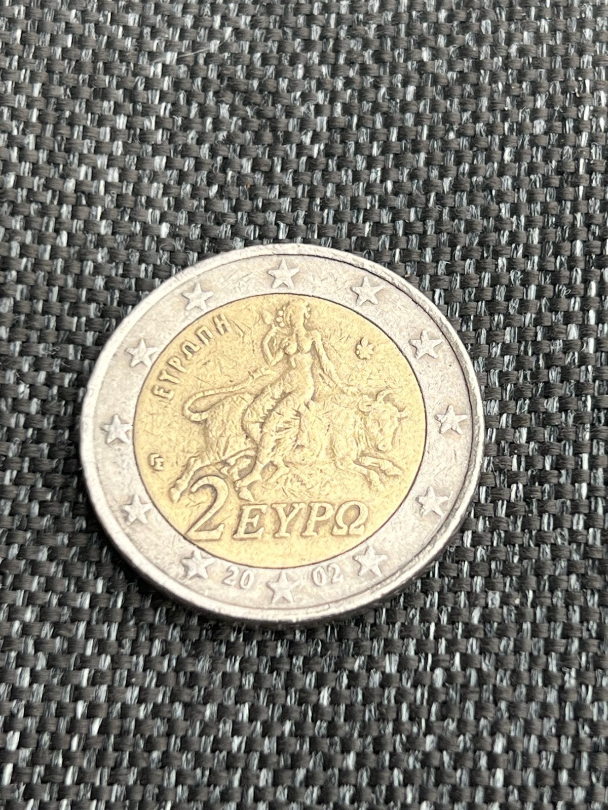 Griekse 2 Euro munt 2002 - Europa ontvoering, Postzegels en Munten, Ophalen of Verzenden, Griekenland, 2 euro, Losse munt