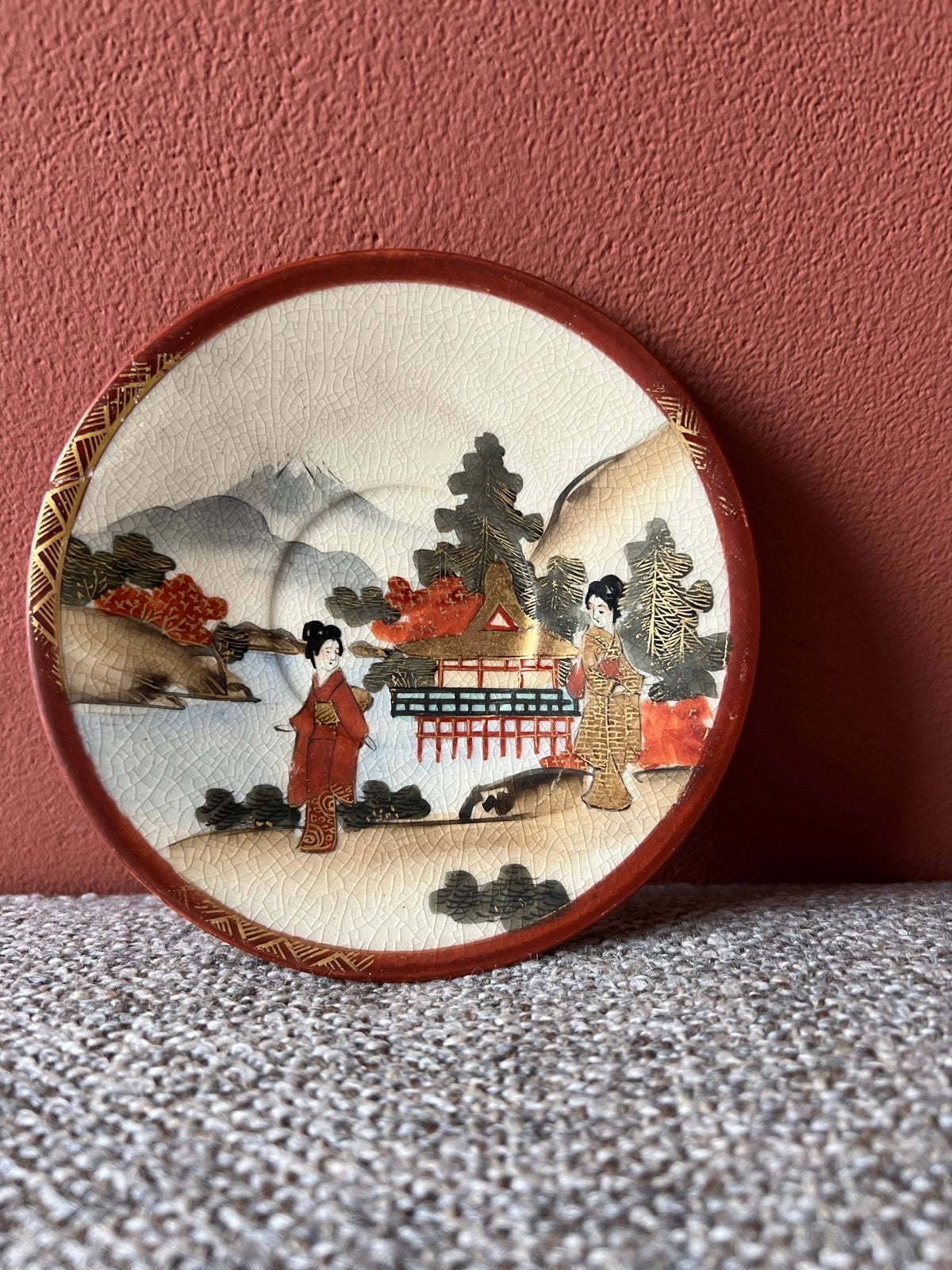 Antiek Japans Satsuma schoteltje - Meiji periode (ca. 1900), Antiek en Kunst, Ophalen of Verzenden