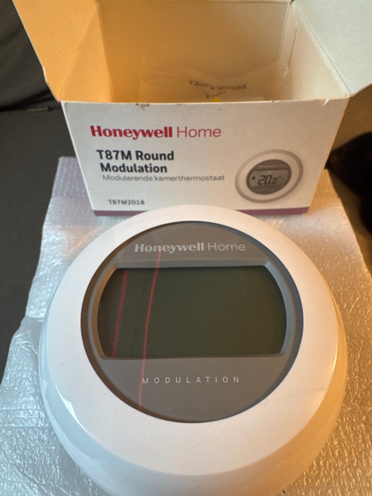 Honeywell Home T87M Round Modulation, Doe-het-zelf en Verbouw, Ophalen of Verzenden, Slimme thermostaat, Zo goed als nieuw