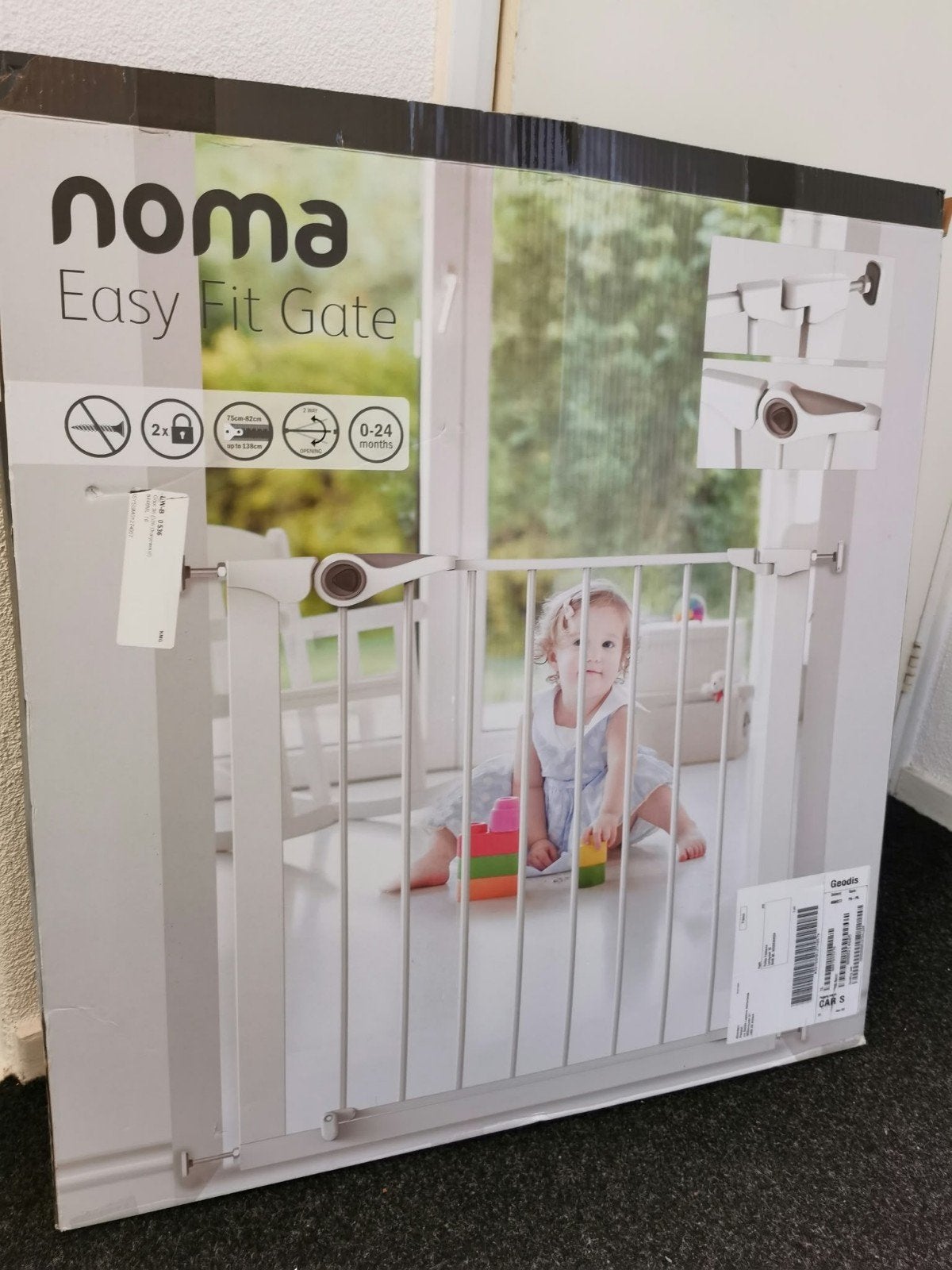 Noma Easy Fit Gate Veiligheidshekje (2 stuks beschikbaar), Kinderen en Baby's, Ophalen of Verzenden, Zo goed als nieuw