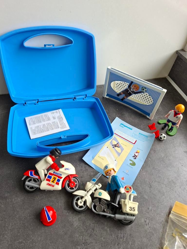Klein setje Playmobil 5654 en 2 retro motors, Ophalen of Verzenden, Gebruikt, Los playmobil