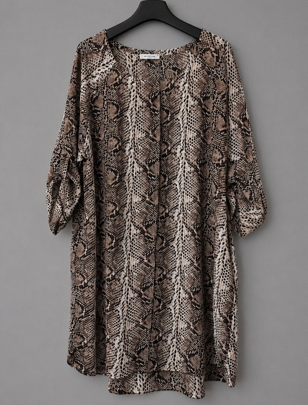 Made in Italy  jurk met slangenprint -  ( 48-50  ), Kleding | Dames, Grote Maten, Made in Italy, Bruin, Jurk, Ophalen of Verzenden
