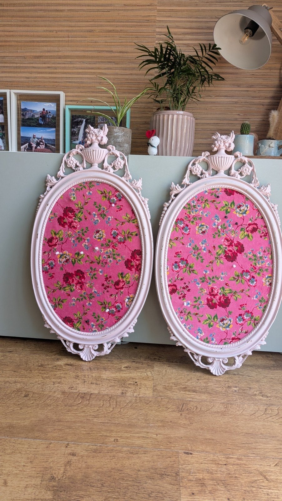 2 prikborden roze brocante, Ophalen