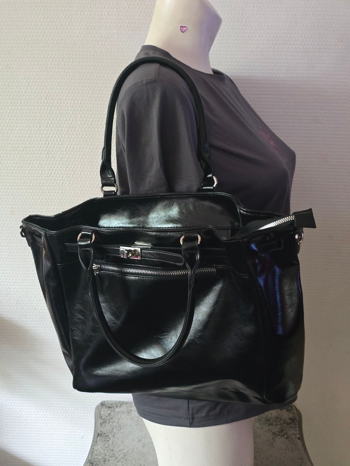 Studio Noos Zwarte Handtas, Sieraden, Tassen en Uiterlijk, Ophalen of Verzenden, Zo goed als nieuw, Zwart, Handtas