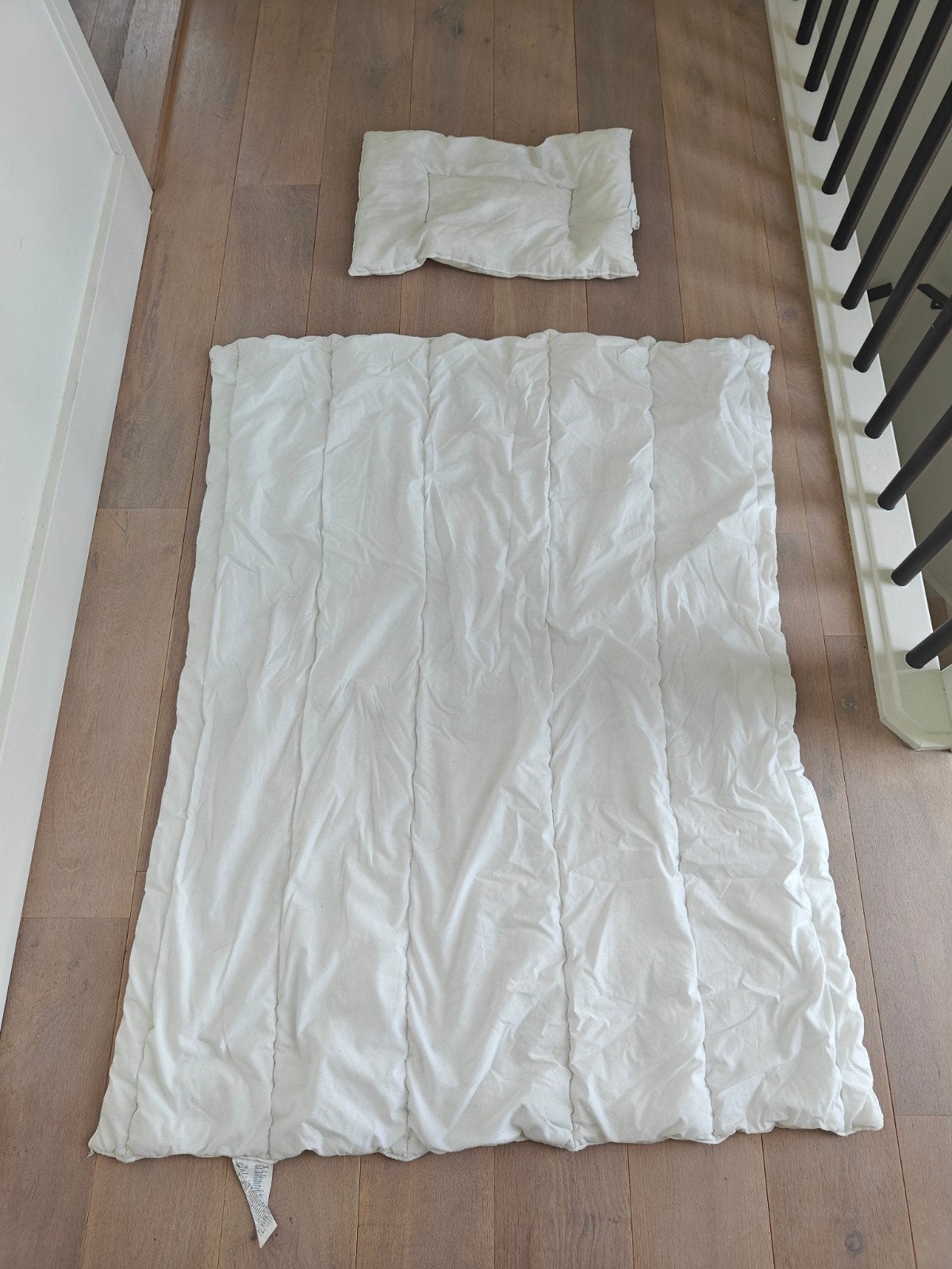 Peuter dekbed en kussen ikea LEN, Kinderen en Baby's, Kinderkamer | Beddengoed, Ophalen, Gebruikt, Jongetje of Meisje, Wit