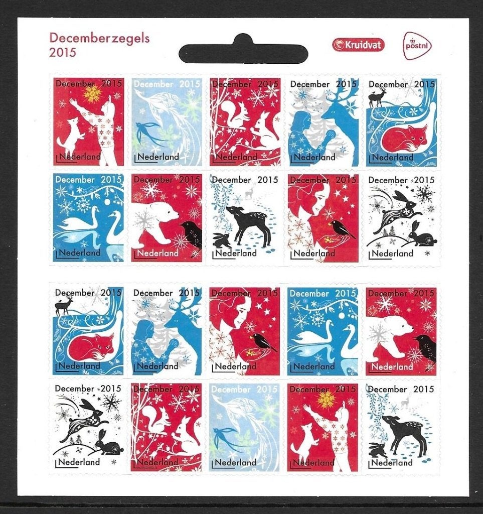 Vel decemberzegels 2015, logo Kruidvat no Va3363, postfris, Postzegels en Munten, Ophalen of Verzenden, Postfris