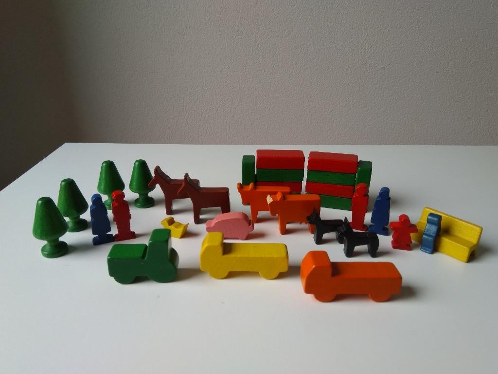 vintage houten speelfiguren Germany, Lorenz Spielwelt, Ophalen of Verzenden, Gebruikt