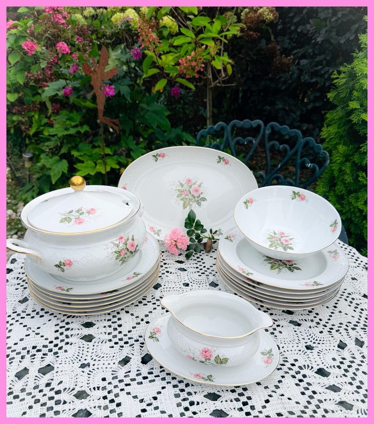 Brocant eetservies dinerservies servies borden Annabell, Ophalen of Verzenden