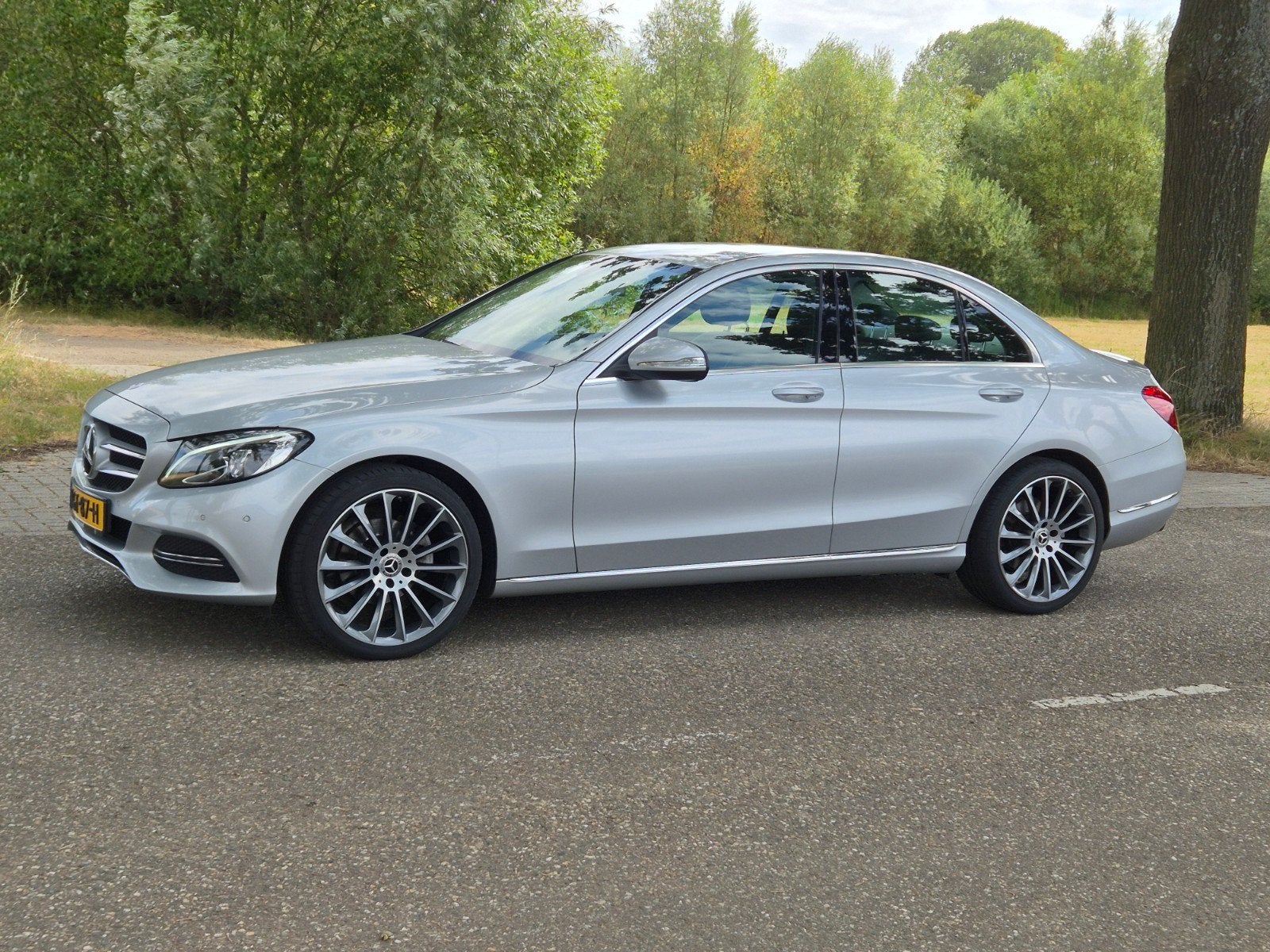 Mercedes-Benz C-Klasse C180 1.6 115KW Aut7 2014 Grijs, Auto's, Mercedes-Benz, Automaat, 1800 kg, Leder en Stof, 1595 cc