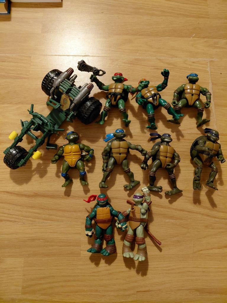 Turtles TMNT mini lot collectie verzameling 1990 tm 2012, Ophalen of Verzenden, Gebruikt, Figuur of Figuren