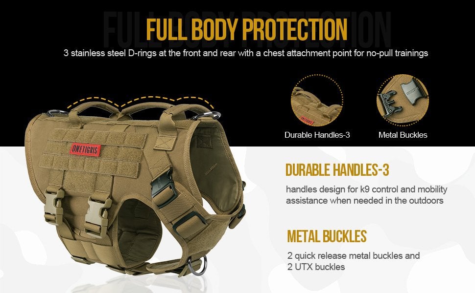 OneTigris X-Destroyer Hondenharnas, tactisch hondentuig, Ophalen, Nieuw, Hondenriem-accessoire