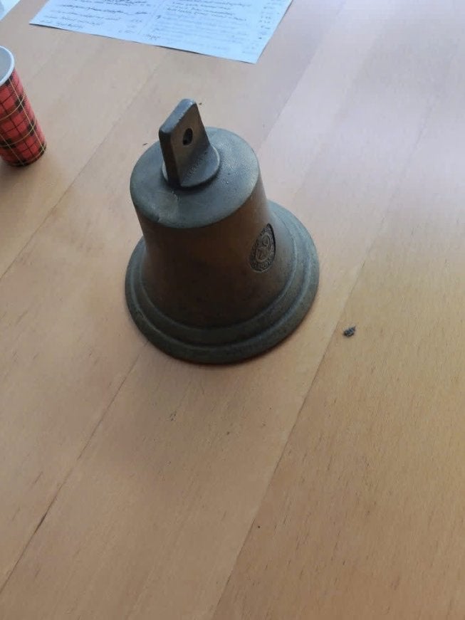 Grote koperen bel, Antiek en Kunst, Ophalen of Verzenden