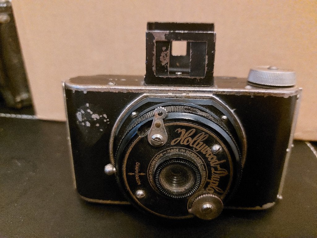 Vintage Ruberg & Renner Hollywood Duplo zoekercamera, Ophalen of Verzenden, Voor 1940, Fototoestel