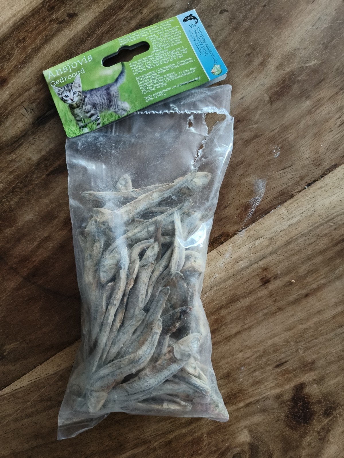 Gratis ophalen - gedroogde ansjovis voor katten, Dieren en Toebehoren, Ophalen, Zo goed als nieuw