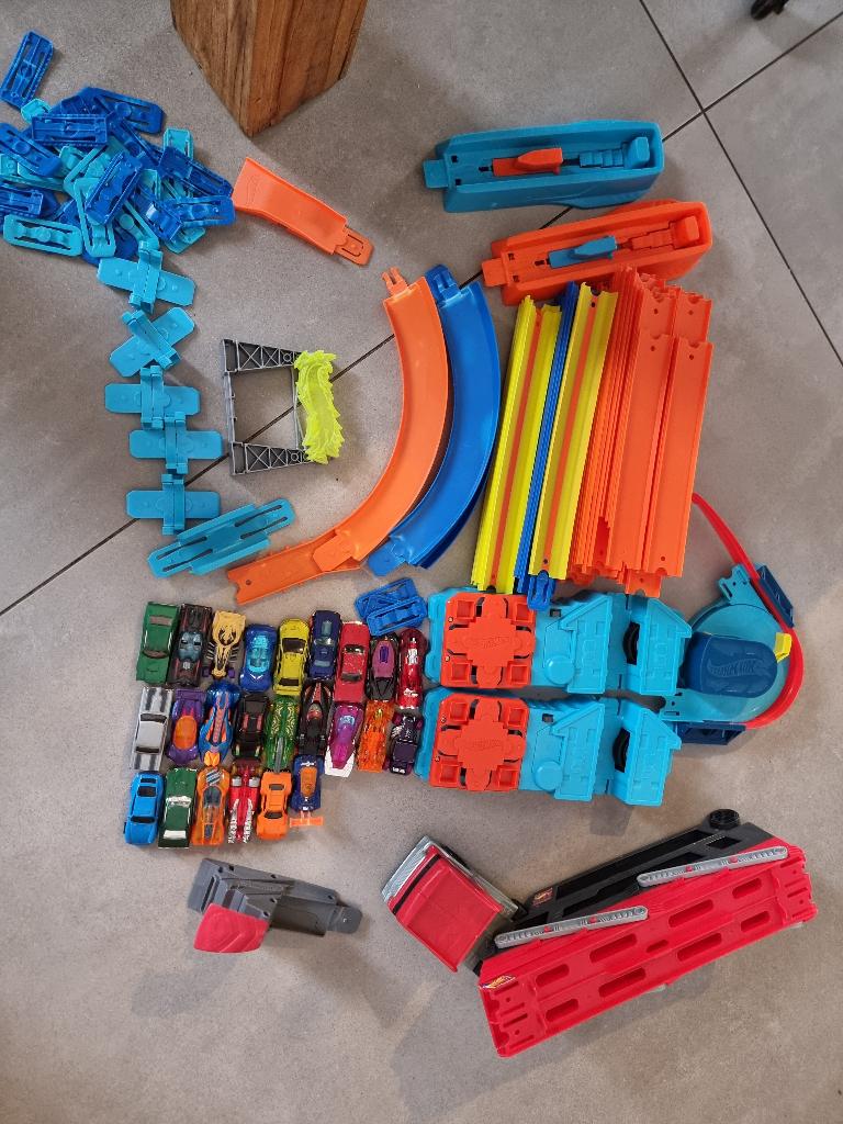 Hot wheels racebaan set hotwheels speelgoed autos etc, Ophalen, Racebaan, Zo goed als nieuw, Hot Wheels