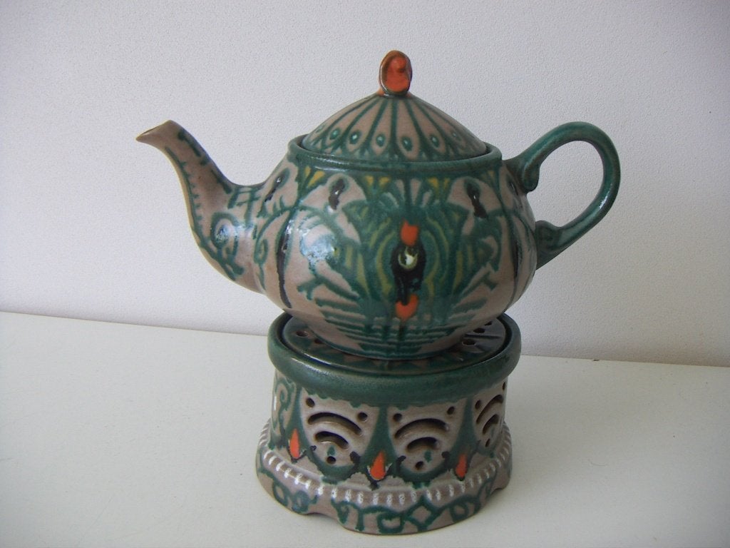 Zuid Holland Gouda plateel keramiek theepot op comfoor., Antiek en Kunst, Ophalen of Verzenden