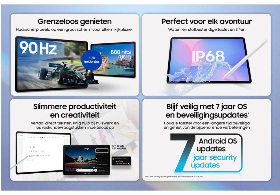 Samsung Galaxy Tab S10 FE+ 256GB WiFi Gray NIEUW & GESEALD, Samsung, 13 inch of meer, Nieuw, Ophalen of Verzenden
