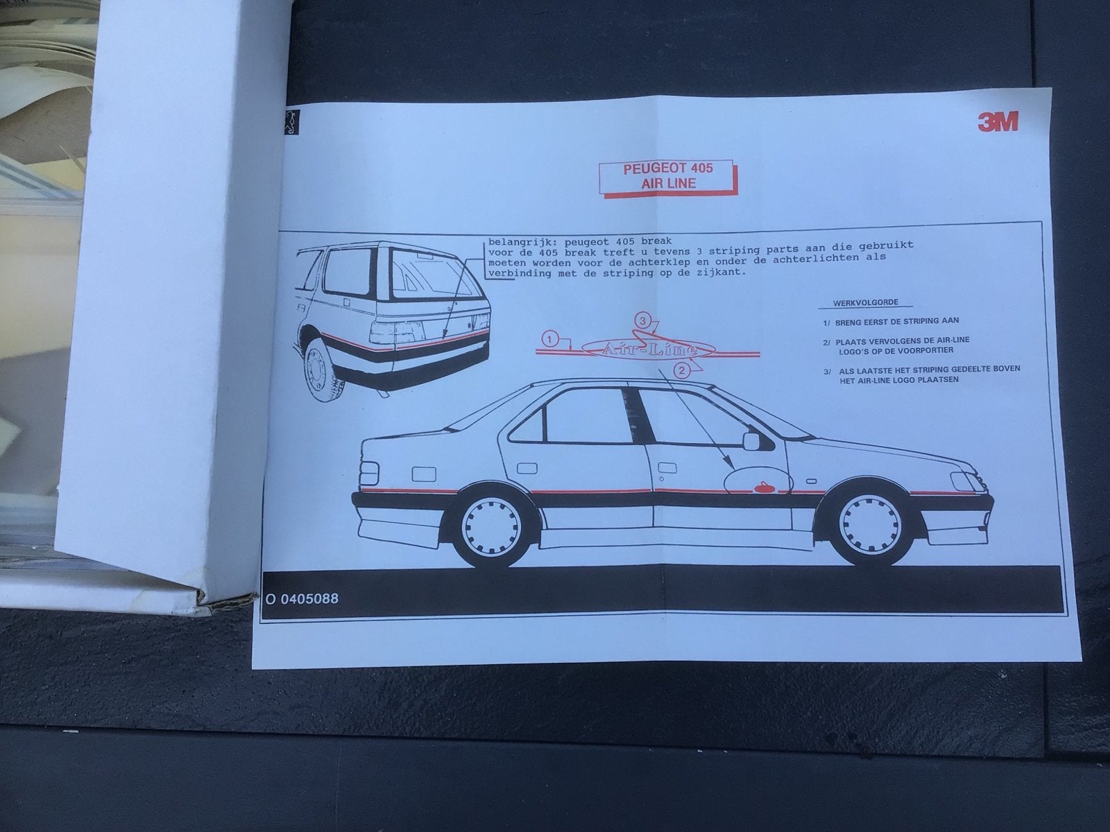 Peugeot 405 Air Line Complete Set - Nieuw in Doos, Auto diversen, Autostickers, Ophalen of Verzenden