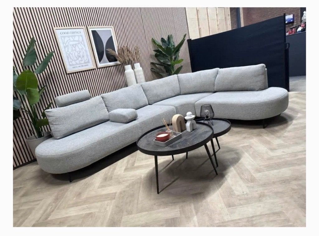 Sevn modulaire bank elementen bankstel grijs zgan, Ophalen, 250 tot 300 cm, Hoekbank, 75 tot 100 cm