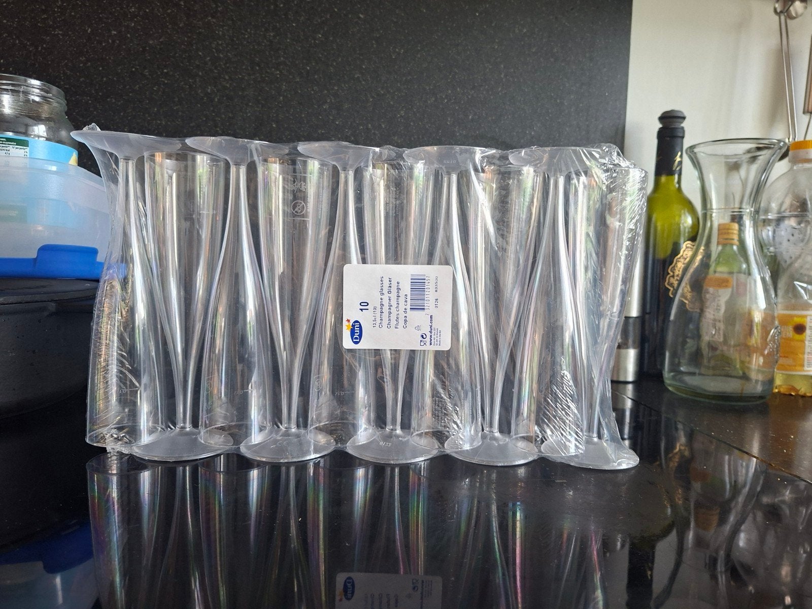 240 Champagneglazen plastic wegwerp - Nieuw in verpakking, Overige typen, Kunststof, Nieuw, Ophalen of Verzenden