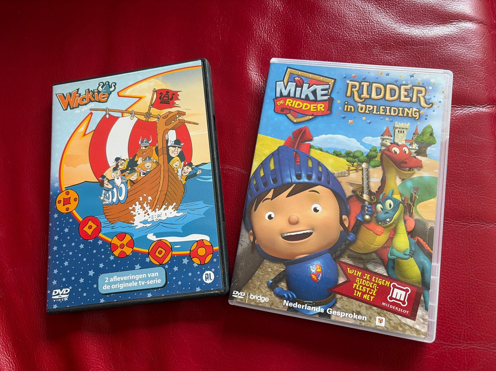 Wickie de Viking & Mike de Ridder DVD's - Kinderseries, Cd's en Dvd's, Dvd's | Kinderen en Jeugd, Gebruikt, Animatie, Alle leeftijden