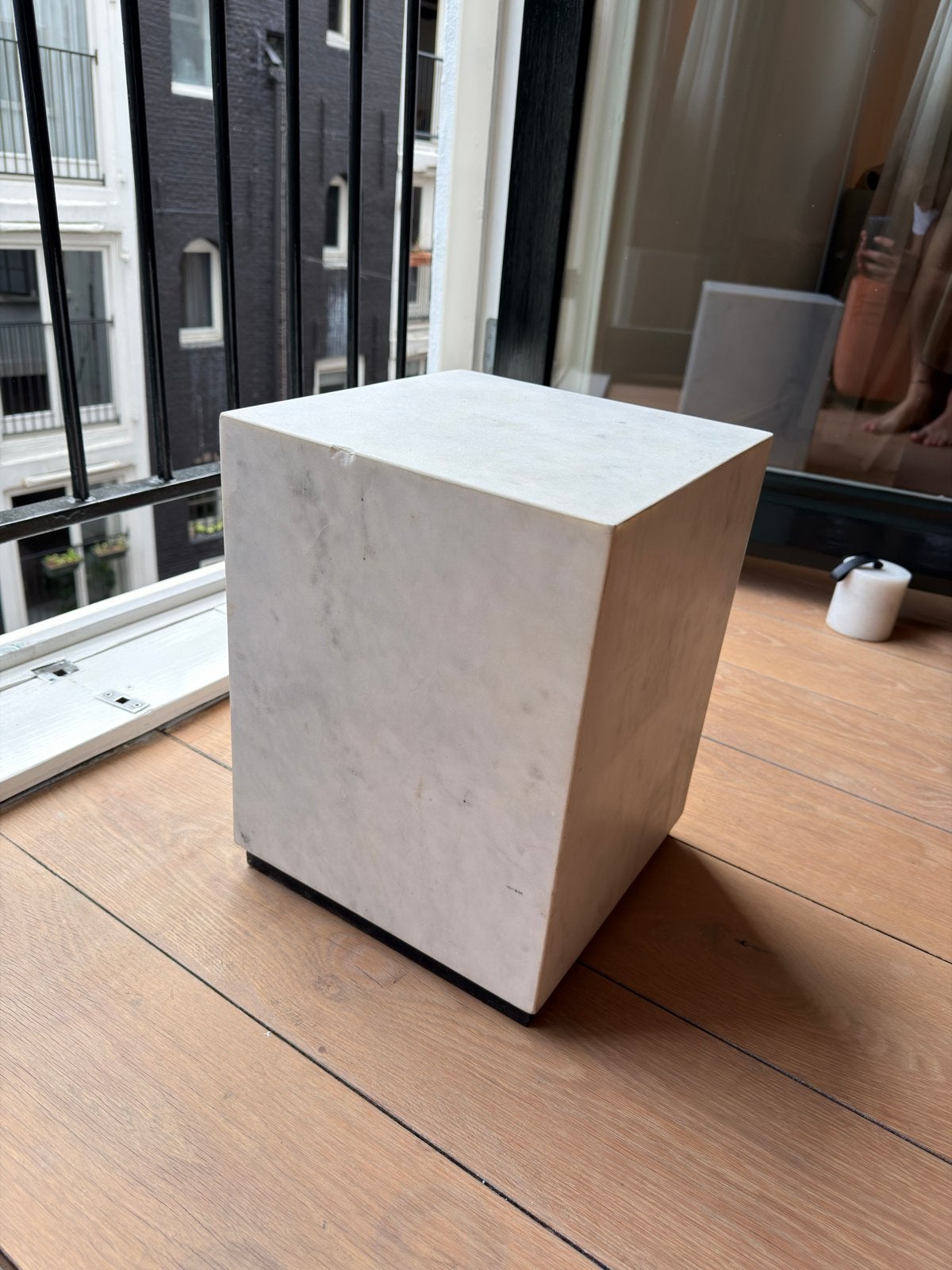 HKLIVING Marmeren Blok bijzettafel 28x28x37cm, Ophalen, Minder dan 55 cm, Rechthoekig, Overige materialen