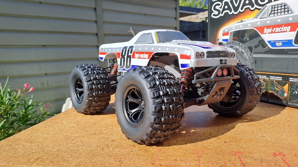 HPI Savage XS Flux, 1/16, RTR., Elektro, Gebruikt, Auto offroad, Ophalen of Verzenden